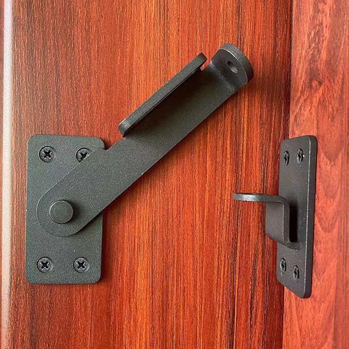 Flip Latch Lock,90 Degre Heavy Duty Gate Latch with Padlock Hole,Safety Door Bolt Latch Lock,Barn Door Lock Suitable for Wooden Fences,cabinets, bathrooms, Toilets, Windows, etc.