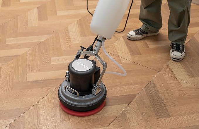 10" Heavy-duty Multi-Functional Floor Buffer Polisher Machine - Clean, Buff, Scrubb and Polish with Ease! Ideal for Carpets Too! Includes Optional Solution Tank, 2 Brushes and 3 Scouring Pads