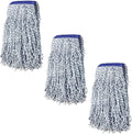 KLEEN Handler Cut End Finish Mop | 1.25" Universal Headband Maximum Absorption Finishing Mop, Pack of 3