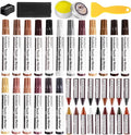 SEISSO Furniture Repair Kit, 18 Colors Touch Up Markers and Wood Filler Sticks with Wood Polish Wax - Furniture Touch Up Kit Cover Up Scratches, Stains, Holes for Wooden Table, Cabinet, Floors, Door