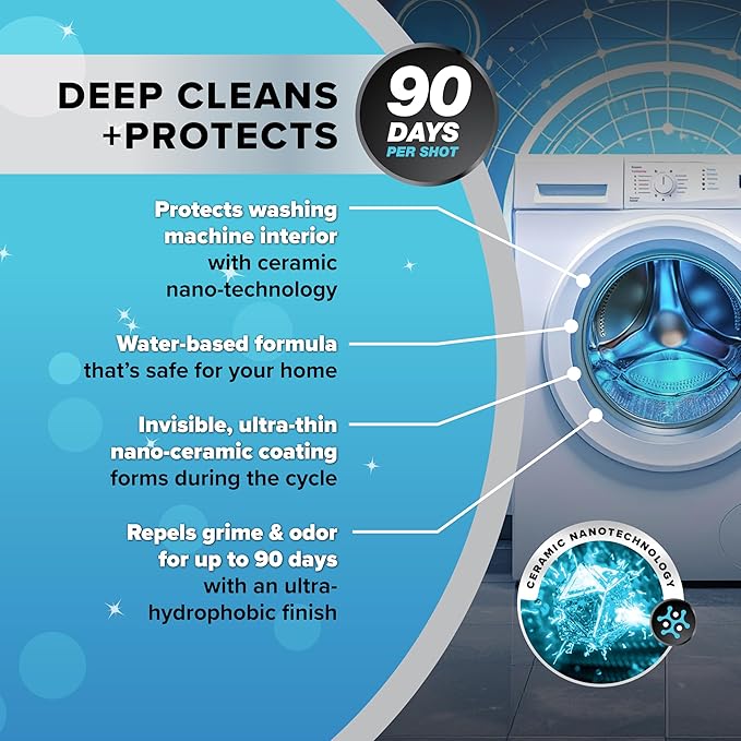 Lifeproof 4-IN-1 Washing Machine Cleaner - Up to 90 Days of Protection Against Odors & Grime (4-Pack, 1-Year Supply)