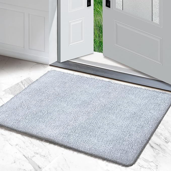 Premium Microfiber Indoor Door Mat – 24"x36" Washable Entry Mat, Non-Slip, Waterproof Backing, Super Absorbent, Low Profile Entryway Doormat for Indoor Entrance