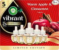 Air Wick Plug In Advanced Scented Oils Refills, Apple + Cinnamon, Fall Decorations for Home,Plug In Air Fresheners for Home,Pumpkin Spice,Fall Essential Oils, Pumpkin Decor,Room Freshener, 5 ct