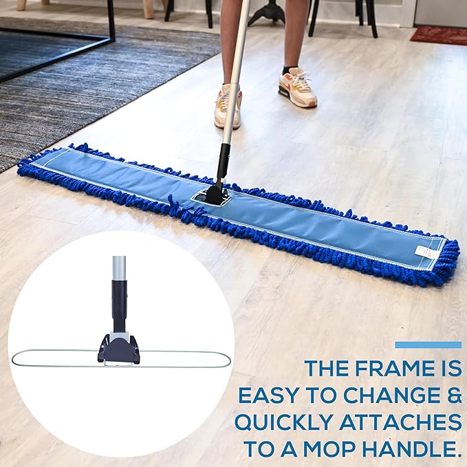 Kleen Handler 48 Inch Commercial Dust Mop Frame (3 Pack)