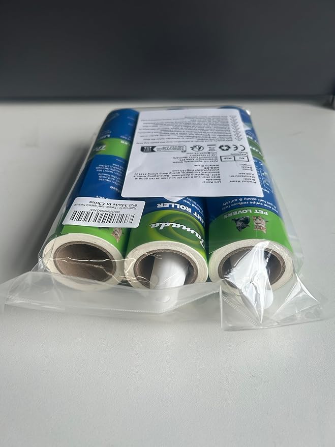 Sticky Lint Roller for Pet Hair: Lint Remover for Dog Cat Hair Mega Value Set 540 Sheets 2 Handles+6 Rollers Fur Removal for Clothes Couch Furniture