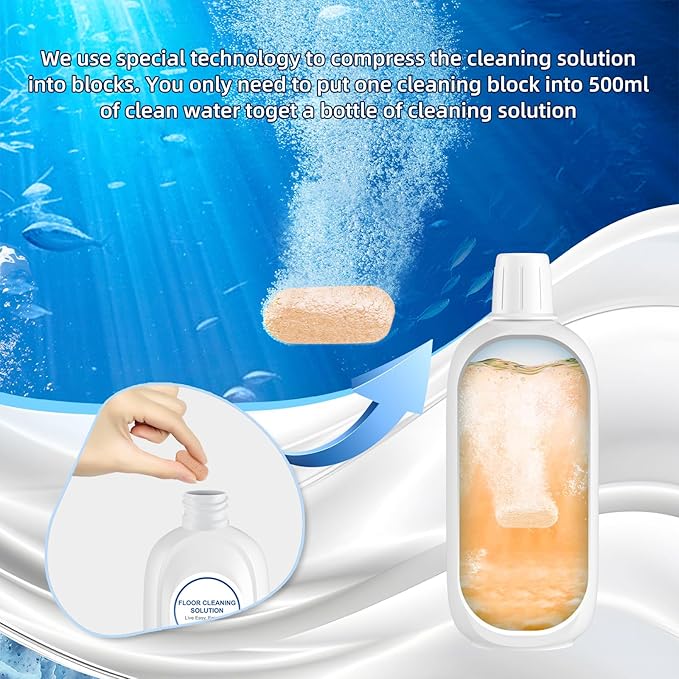 10 Bottles Compatible with Tineco Cleaning Solution Pet 500ml Per Bottle Orange Scents Floor Cleaner Compatible with All Robot Vacuums with Mopping and Cordless Wet/Dry Vacuum (Orange Scents)