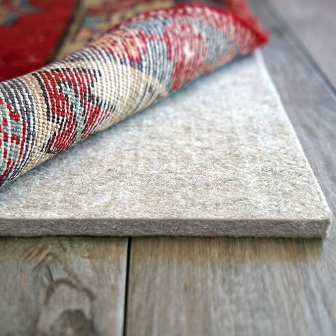 RUGPADUSA - Eco-Plush - 9' Square - 3/8" Thick - 100% Felt - Extra Cushioned Rug Pad - Available in 3 Thicknesses, Many Custom Sizes