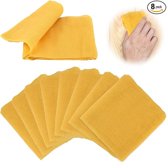 8 Pack Tack Cloths, Tack Rags for Woodworking, 17.7 x 35.4 in Tac Cloth Dust Stain Rags for Automotive Painting, Sanding, Cleaning, Dusting, Staining