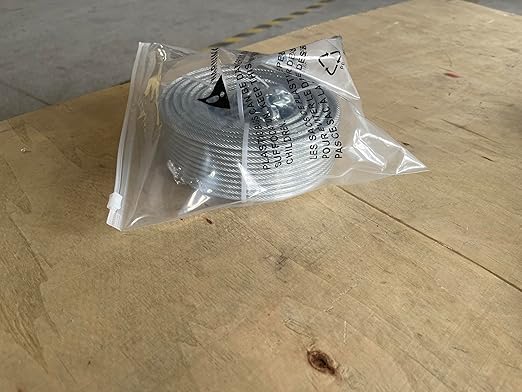 3/16" Wire Rope Kit, 100Ft PVC Coated Steel Cable Guide Wire Tensioner Strainer Kit w/ 7×7 Strand Core Steel Wire for String Light Hanging Kit/Decking & Stair Railings/Shade Sails/Clothes Line