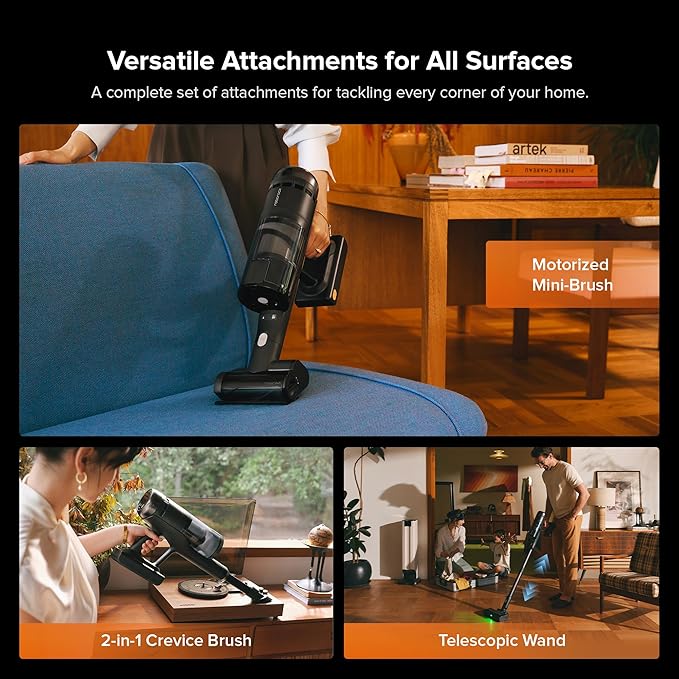 roborock H60 Hub Ultra Cordless Vacuum Cleaner with Auto-Empty Dock, Upgraded 210AW Suction Stick Vacuum for Home and Hard Floors, 90-Min Runtime, Anti-Tangle Brush, 140° Green LED Dust Detection