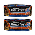 Gorilla All Weather Duct Tape, Black, 1.88" x 25 yd (Pack of 2) - UV and Temperature Resistant Waterproof Tape for Outdoor Repairs