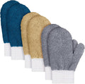 BBTO 3 Pairs Microfiber Dusting Mitt with Thumb Household Cleaning Gloves No Scratch Reusable Washable Dusting Mittens for Plants House Window Car Cleaning