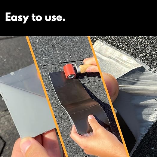 HSS Sealant Tape with MicroSealant - Waterproof Commercial Roofing Tape for Roof and RV Repair - UV- & Weatherproof - Black - 2 inch x 25 feet