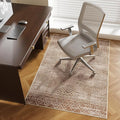 Office Chair Mat for Hardwood & Tile Floor, 36" × 48" Desk Chair Mat for Rolling Chairs, Anti-Slip Under Desk Rug Floor Protector for Home Office, Washable Area Rug for Living Room, Brown