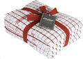 AMOUR INFINI Kitchen Towels Set of 4 - Highly Absorbent, Super Soft Terry Cotton 20x28 Inch Dish Towels with Hanging Loop - Hand & Tea Towels for Cleaning & Drying Dishes (Rust)