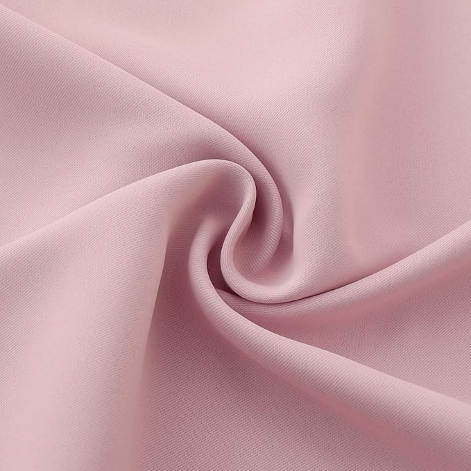 BGment Baby Pink Room Darkening Curtains 36 Inch Length for Short Window - Rod Pocket Short Thermal Insulated Blackout Drapes for Bathroom Kithchen Girl Bedroom, 42 x 36 Inch, 2 Panels