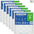 Aerostar 17 1/2x23 1/2x1 MERV 8, Pleated Air Filter, 17 1/2 x 23 1/2 x 1, Box of 6, Made in the USA
