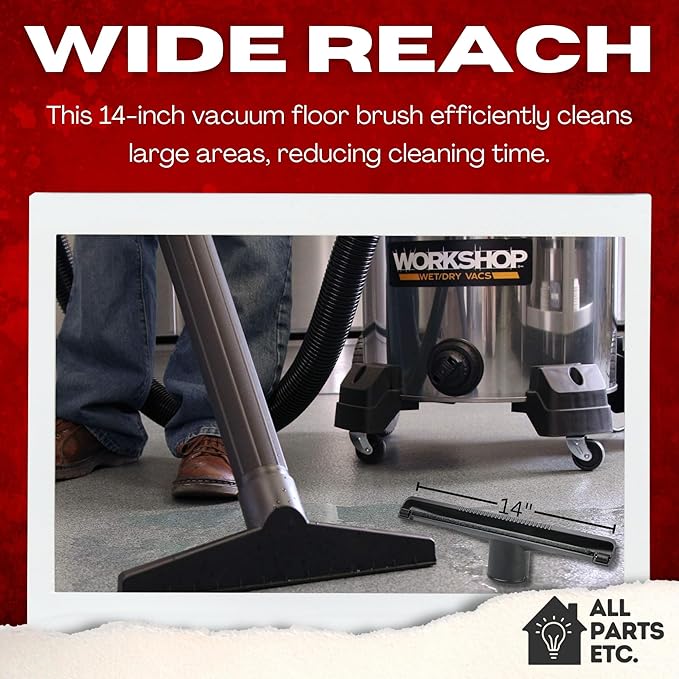2 1/2" Accessories for Shop Vac Attachments 2.5 Wet Dry Vacuum Extension Wands, Floor Brush, Dust Brush, Crevice Tool, Utility Nozzle, and Hose Kit for Shop Vac (Floor Brush)