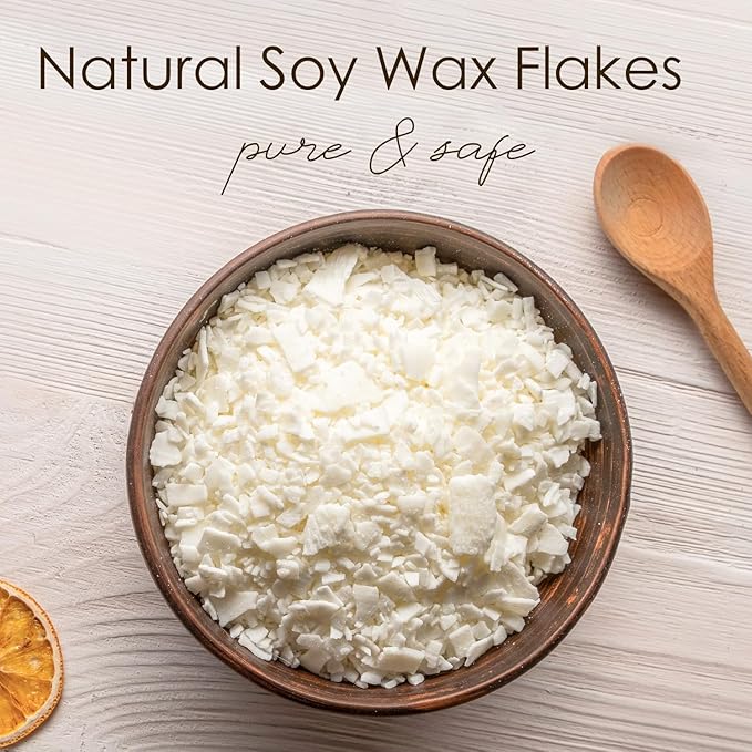 CHILLFLAME Soy Wax Flakes, Natural Candle Wax, Organic Soy Wax for Candle Making from Farm, No Harmless, Additives, and Pure (40 lb)