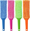 4 Pack 15 inch Reuseable Microfiber Feather Duster, Blind Duster, Gap Duster, Removable and Washable Head, Cleaning Tool for Window, Blind, Car, Wall, Dead Corner Gap, Furniture, Sofa, Screen
