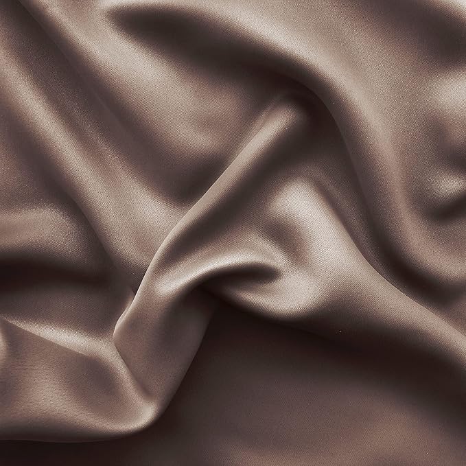 DWCN French Door Curtains – Rod Pocket Thermal Blackout Curtain for Doors with Glass Window, Kitchen and Patio Doors for Privacy, 23 X 72 Inches Long, 1 Curtain Panel with Tieback，Khaki