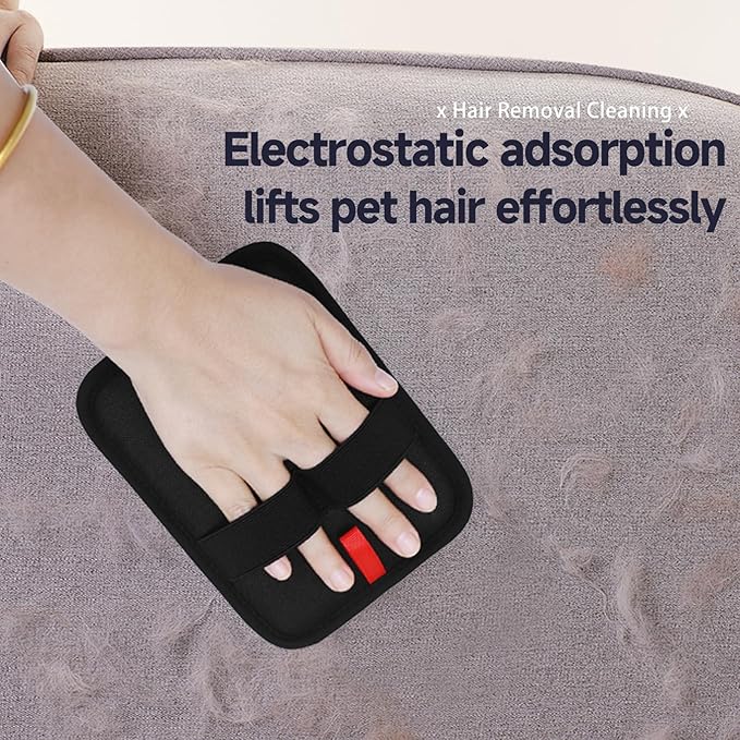 Pet Hair Remover and Electrostatic Cats & Dogs Hair Remover,Portable, Reusable pet Hair Remover Tool for Furniture, Clothing, Couch, Carpet and Bedding (2 PCS)