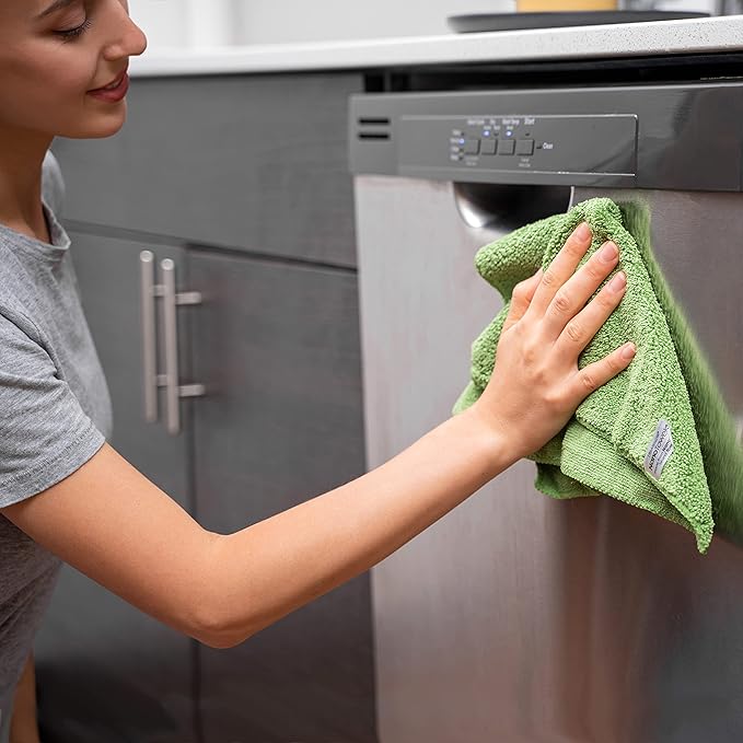 The Amazing Eco Cloth That Cleans Virtually Any Surface with Only Water. No More Paper Towels Or Toxic Chemicals. 4-Pack (14x14, Vanilla)