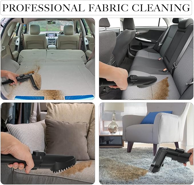 Portable Carpet and Upholstery Cleaner Machine, Deep Cleaning Carpet Shampooer and Multi-Stain Spot Cleaner for Pets, Sofa, Couch, Rug, Car Seat, Stairs & Furniture(Grey)