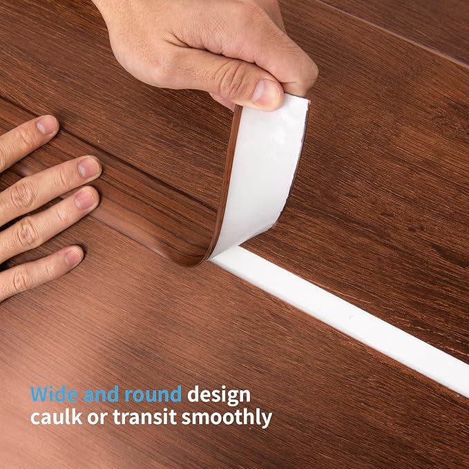 Art3d Self Adhesive Vinyl Floor Transition Strip,Laminate Floor Strip Floor Flat Divider Strip for Joining Floor Gaps, Carpet Threshold Transition, Floor Tiles (4 FT, 1.57in, Cherry)