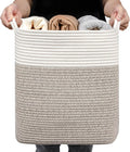 Medium and Large Woven Basket//With Handle, Used for Toys and Fabric Storage Basket used for Storing xl Storage Box, Decorative Storage Box Room (14L*15.7H WWhite Brown, 14L*10W*15.7H)