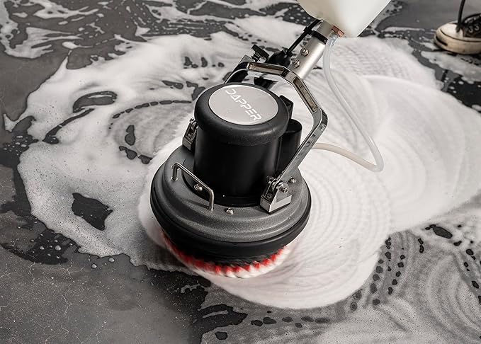 10" Heavy-duty Multi-Functional Floor Buffer Polisher Machine - Clean, Buff, Scrubb and Polish with Ease! Ideal for Carpets Too! Includes Optional Solution Tank, 2 Brushes and 3 Scouring Pads