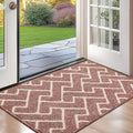 hicorfe Indoor Doormat,Front Back Door Mat TPR Backing Non Slip Mats 24"x35" Absorbent Resist Dirt Entrance Doormat Inside Floor for Entryway Washable Low-Profile(Light Pink)