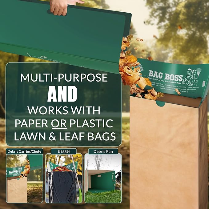 Lawn & Leaf Bag Holder Stand | Fits 33-55 Gallon Paper or Plastic Yard Waste Bags | Foldable Trash Bag Holder Stand