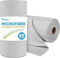 AIDEA Microfiber Cleaning Cloth Roll, Shop Towels 55 Sheets, Grey Microfiber Towels for Cars, Washable Shop Rags Reusable Paper Towel for Automotive, Workshop, House, Kitchen, Cleaning Supplies11×9"