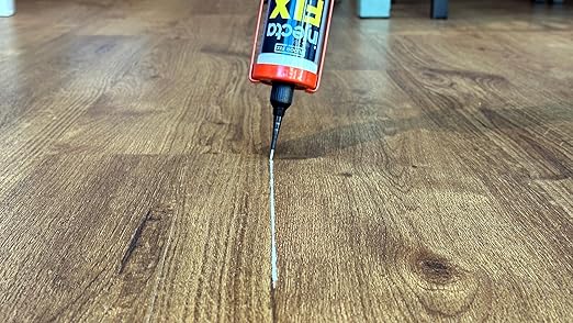 Precision 300ml from Floor-Fix Pro - Fix Loose Tiles - for Loose & Hollow Tiles, Wood, LVT & Laminate - Includes 1.9mm Syringe Tip - Adjustable to 6mm + Anti-Clog Performance (Pack of 6)