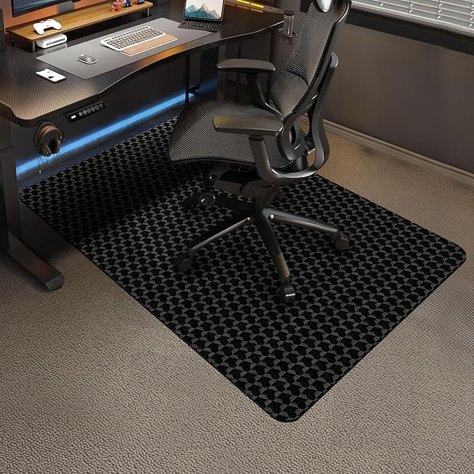 Vicwe Office Chair Mat for Carpet, 55"x36" Anti-Slip Waterproof Floor Protector Desk Chair Mat for Rolling Chairs, Heavy Duty Chair Mat with Studs,Easy Glide Floor Mat for Home,Gaming