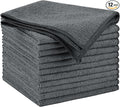 AIDEA Microfiber Cleaning Cloth Grey 12PK, Microfiber Towels for Cars, Premium Car Cloths, Dusting Cloth Lint Free Cleaning Rags for SUVs, House, Kitchen, Window, Workshops,11.5×11.5"