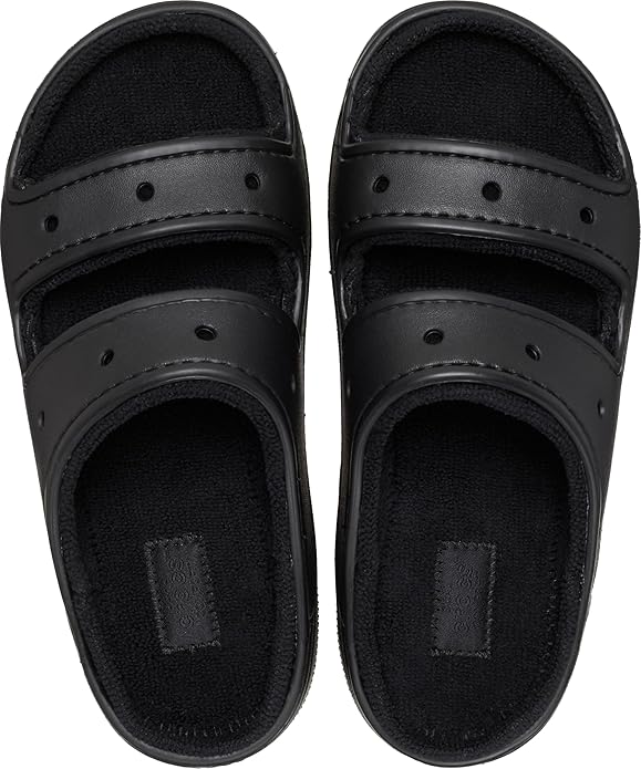 Crocs Unisex Adult Classic Cozzzy Towel Sandals, Fuzzy Slippers and Slides