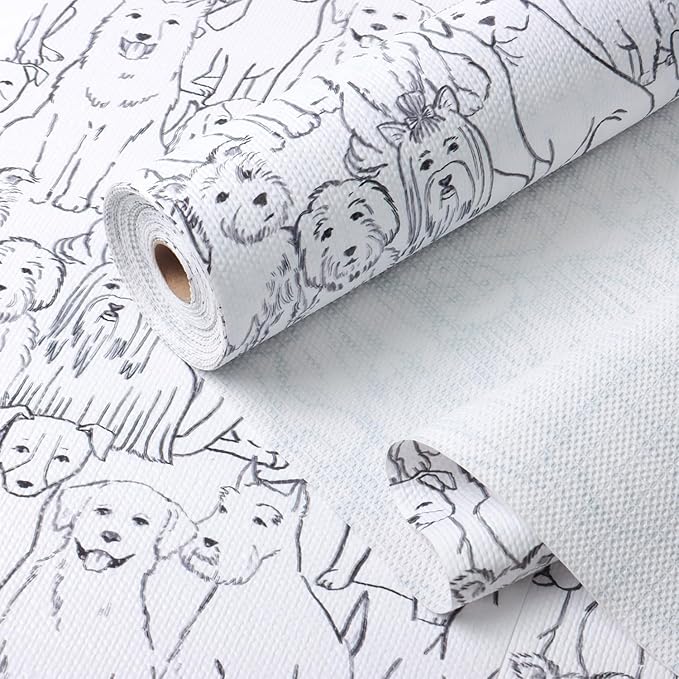 Dog Shelf Liner Non-Adhesive and Strong Non-Slip, Animal Cabinet Drawer Liners for Kitchen Cabinets, Waterproof Cupboard Liners,Easy to Clean,12IN x 10FT