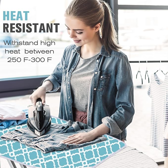 Ironing Mat, Portable Travel Ironing Pad, 28 x 24inch Ironing Mat for Table Top of Washer, Dryer, Table Top, Countertop, Silincoe Coating and Scorch Resistant