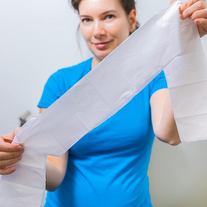 The Restroom Kit Great for travel (3-Pack) Portable Disposable Oversized Toilet Seat Cover, 3ft 3Ply Toilet Paper, Hand & Flushable Tush Wipe.