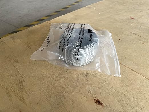 1/8" Wire Rope Kit, 100 Ft PVC Coated Steel Cable Guide Wire Tensioner Strainer Kit w/ 7×7 Strand Core Steel Wire for String Light Hanging Kit/Decking & Stair Railings/Shade Sails/Clothes Line