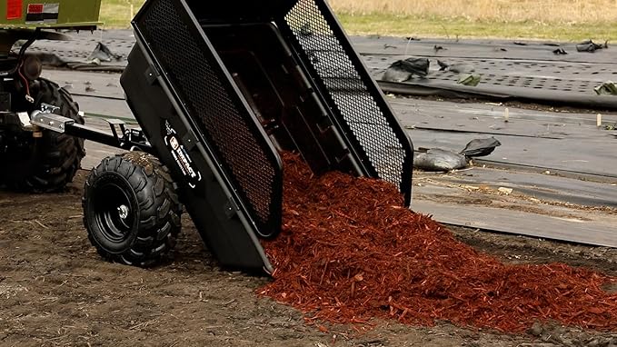 Impact IMPLEMENTS® 1500lb Poly Tub Utility Cargo Trailer for ATV's, UTV's, & Garden Tractors from a USA Offroad Company. Includes Optional 2" Coupler, 18" x 8" Tires, and Pivoting Feature.