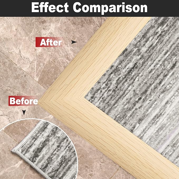 10Ft Carpet Floor Transition Strip, Self Adhesive Floor Edging Trim Strip, PVC Threshold Cover for Doorway, Floor Divider Strip Suitable for Threshold Height Less Than 5 mm - Beige Cream