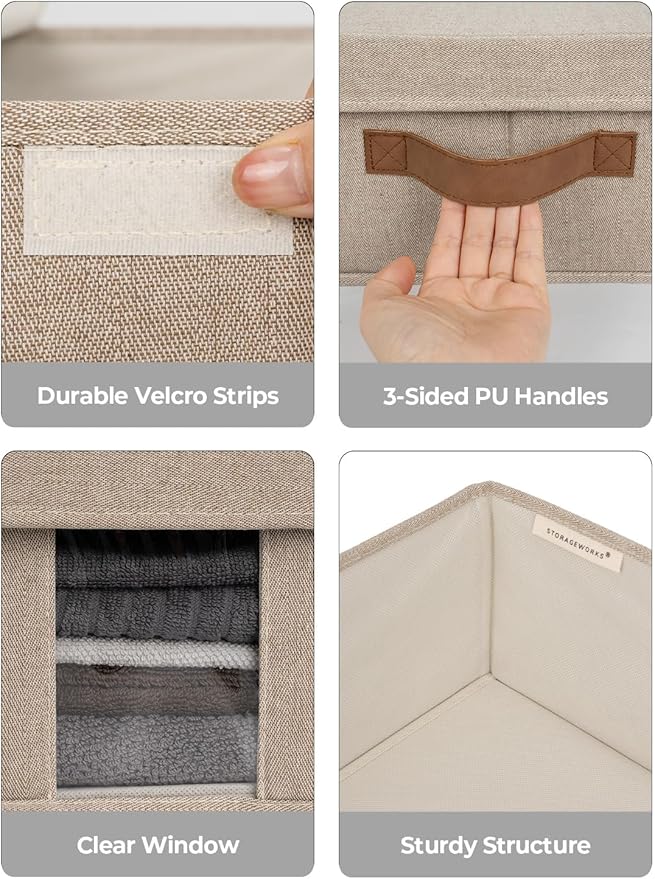 StorageWorks 2-Pack Large Under Bed Storage Bins with Lids, Underbed Storage Containers with Handles and Label Holder, Closet Organizer for Clothes, Blankets, Sweater