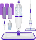 Spray Mop for Hardwood Floor Cleaning: EXEGO Wet Mops with 5 Microfiber Refillable Pads for Swiffer Powermop - Mopping Tools with Sprayer for Tile Wood Laminate Vinyl Marble