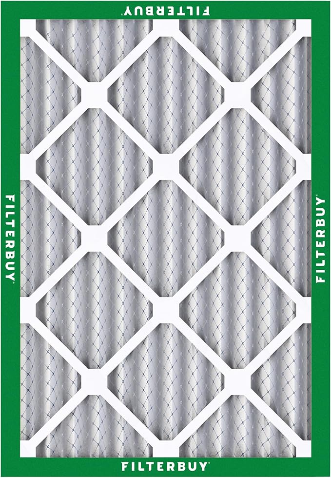 Filterbuy 17x22x2 Air Filter MERV 8 (MPR 700) Dust Defense Replacement (2-Pack), Electrostatic Pleated HVAC AC Furnace Filters, Made in USA (Actual Size: 16.50 x 21.50 x 1.75)
