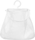 Cabilock 2pcs Multi-functional Hanging Mesh Bag Breathable Laundry Storage Bag for Bathroom Kitchen Clothespin Holder Fruit and Vegetable Pouch Hanging Organizer for Home Use