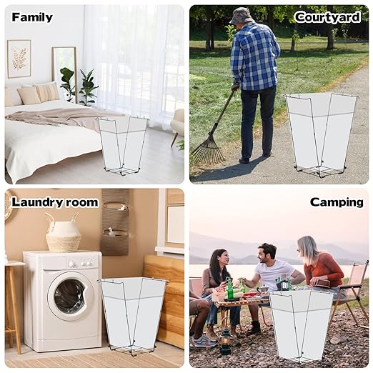 2 pcs Metal Trash Bag Holder, Outdoor Metal Leaf Bag Holder Stand, Garbage Bag Frame Holder for 30-45 Gallon Bags, for Yard Camping Garden Lawn Party Supplies