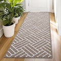 OLANLY Runner Indoor Door Mat, 59x23 Inch, Dirt Resistant and Absorbent, Non-Slip Rubber Backing Floor Mats, Easy Clean Low-Profile Doormat for Entryway, Front Door, and Inside Entrance, Khaki